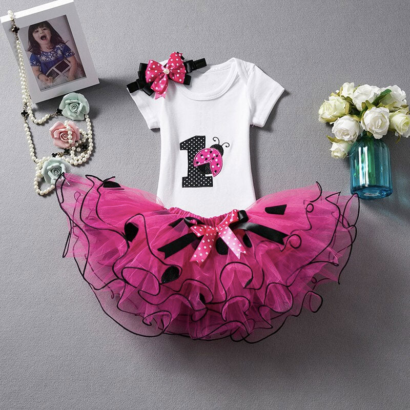 robe anniversaire bebe fille rose