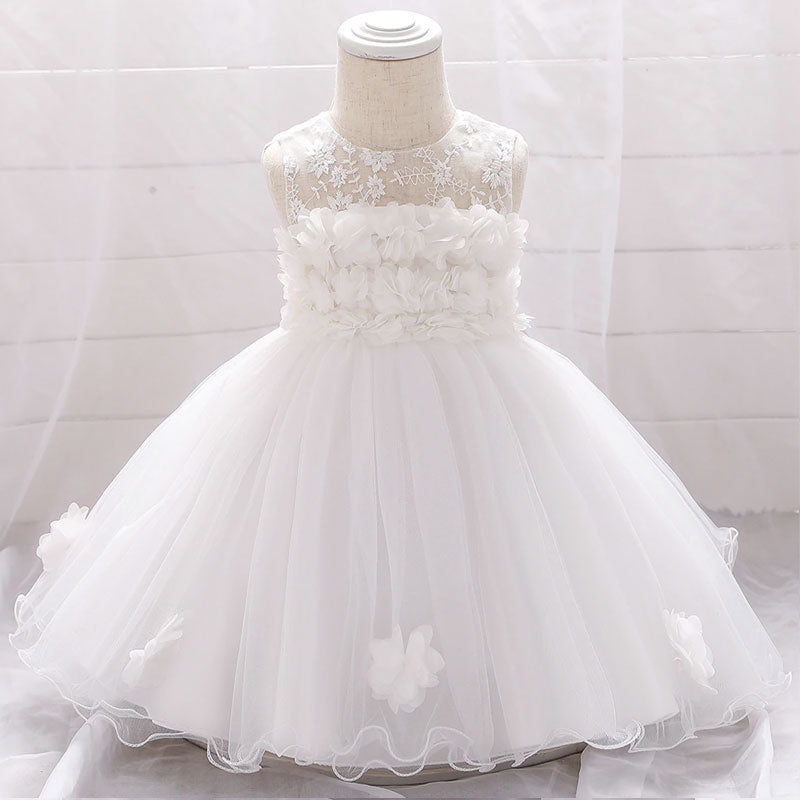 robe de mariage bébé fille au bustier fleuri