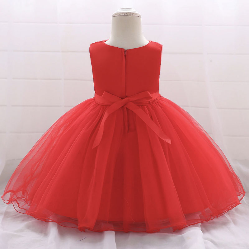 robe bébé fille cérémonie rouge 