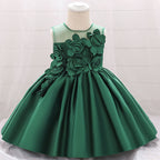robe verte de cérémonie bébé fille
