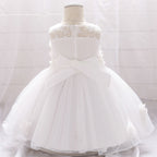 robe de mariée pour bébé fille en vue de dos