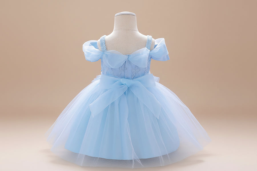Robe Princesse En Tulle Pour Fille 2-7 Ans - Manches Longues Flottantes, Motifs Arc-en-ciel/sirène - Pour Anniversaire, Automne - 3