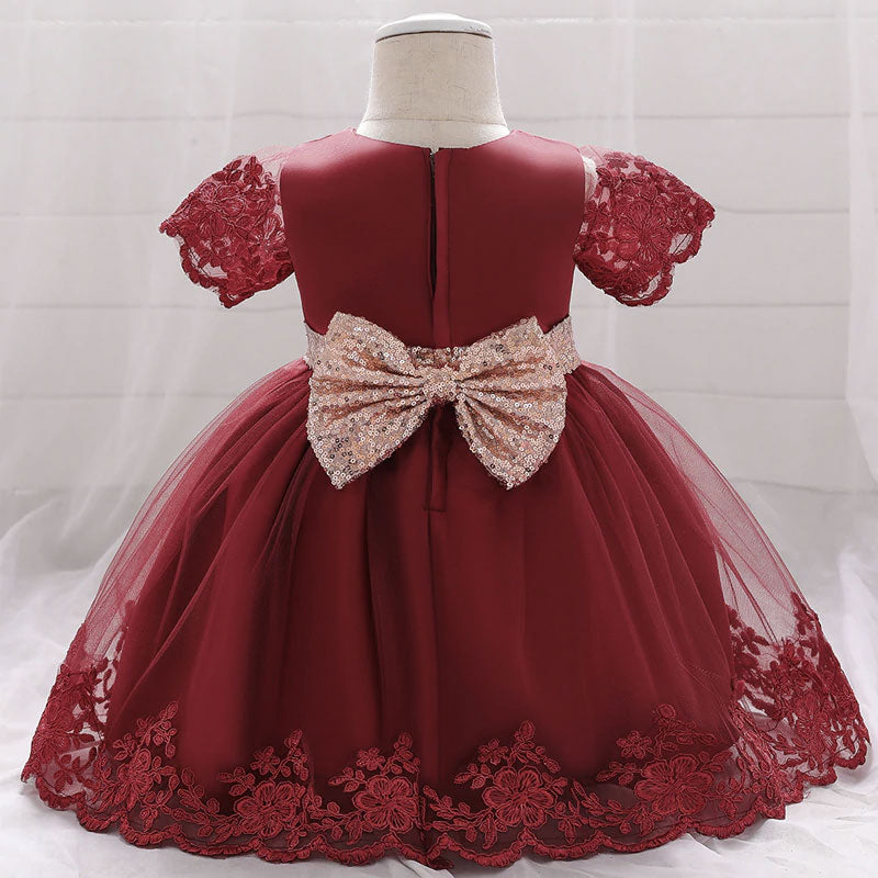 robe bébé mariage bordeaux