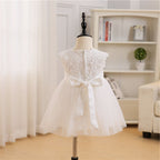 robe blanche bébé fille baptême