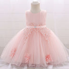 robe cérémonie bébé fille rose poudré