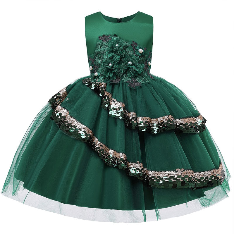 robe cérémonie fille verte