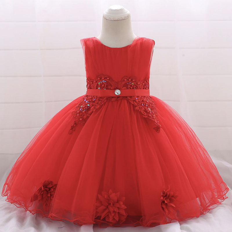 robe cérémonie rouge bébé fille