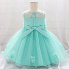 robe de cérémonie bébé fille bustier à fleurs 