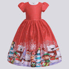 robe de noel rouge pour fille