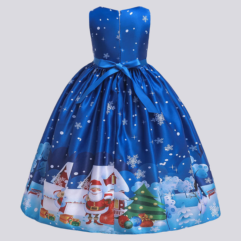 robe de noel fille sans manches