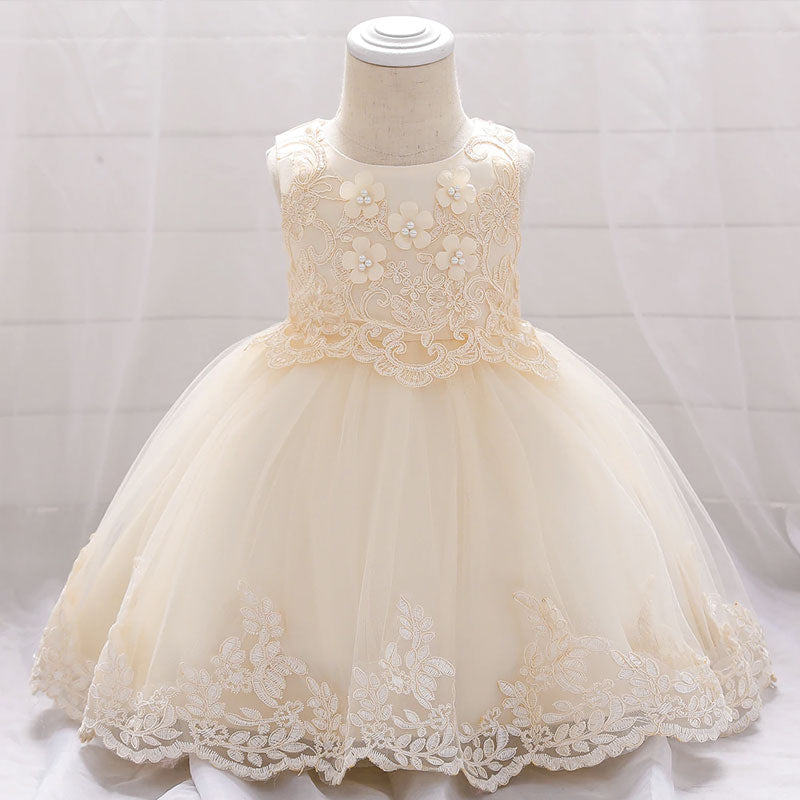 robe champagne de ceremonie pour bebe fille 