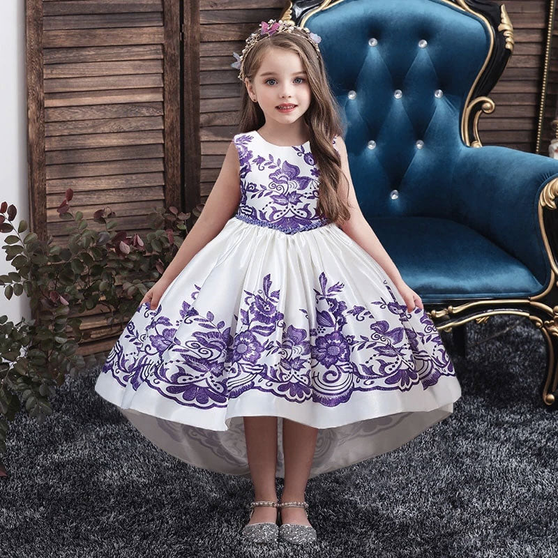 robe fille princesse violette