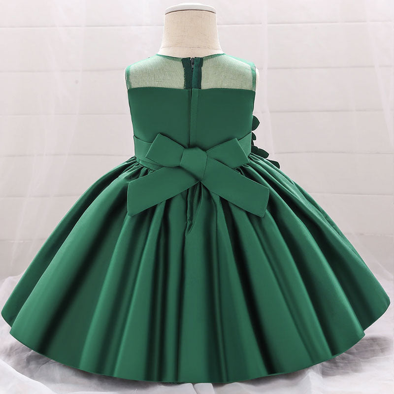 robe verte pour bébé vu de dos