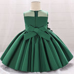 robe verte pour bébé vu de dos
