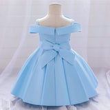 robe bébé princesse bleu clair