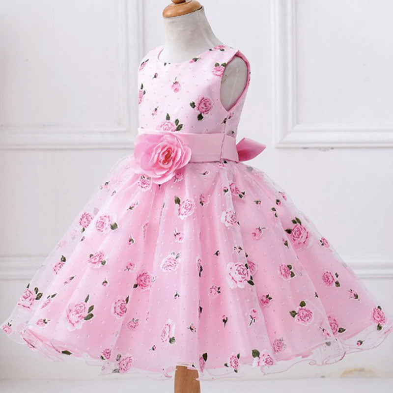 robe rose de princesse fille