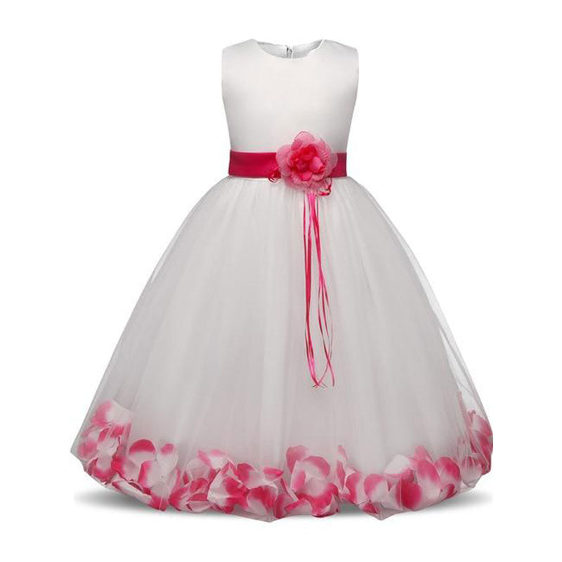 robe pour petite fille blanche et rose