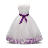 robe avec ruban à la taille violette pour fillette