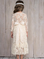 robe cérémonie bohème fille champagne