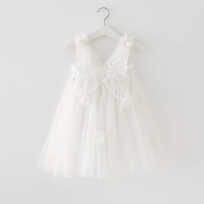 Robe cérémonie d'été papillon blanc
