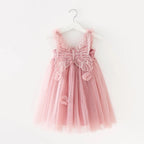 Robe cérémonie d'été papillon rose pâle