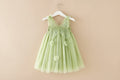 Robe cérémonie d'été papillon vert