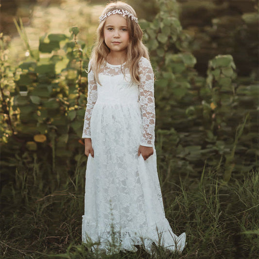 robe cérémonie fille bohème blanche