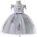 robe ceremonie fille grise