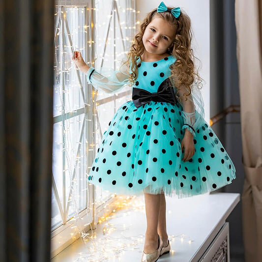 robe cérémonie fille turquoise