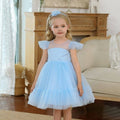 robe cérémonie fille tutu bleu