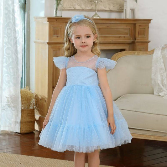 robe cérémonie fille tutu bleu