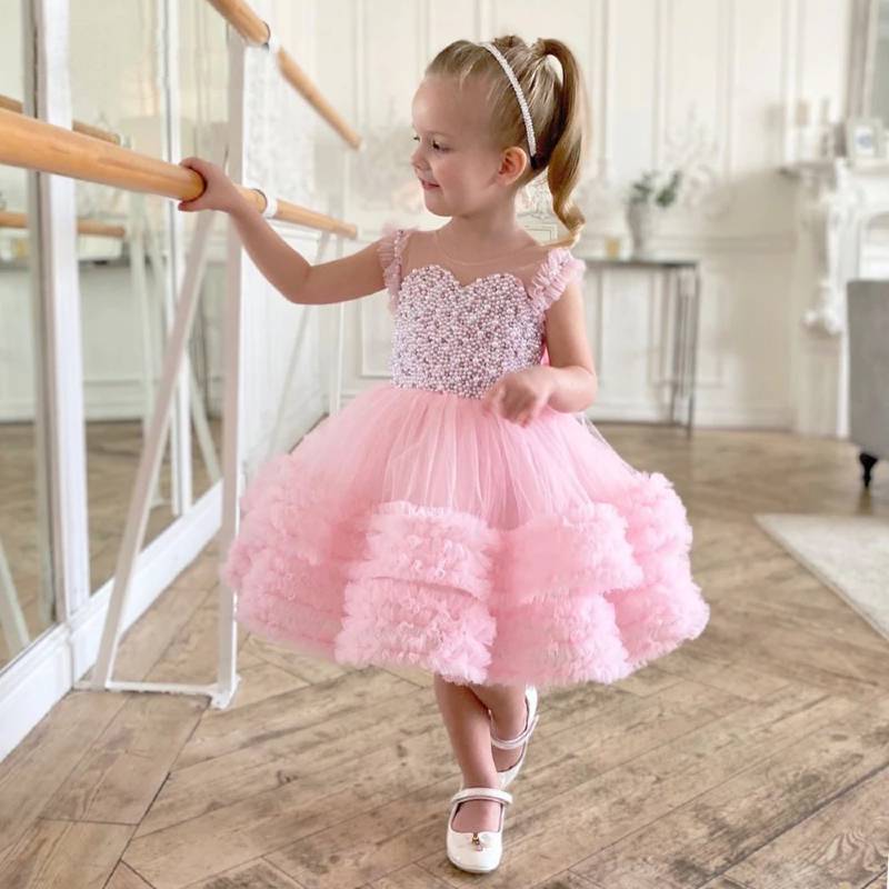 Robe cérémonie fille tutu rose 