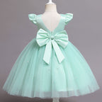 Robe cérémonie fille vert d'eau