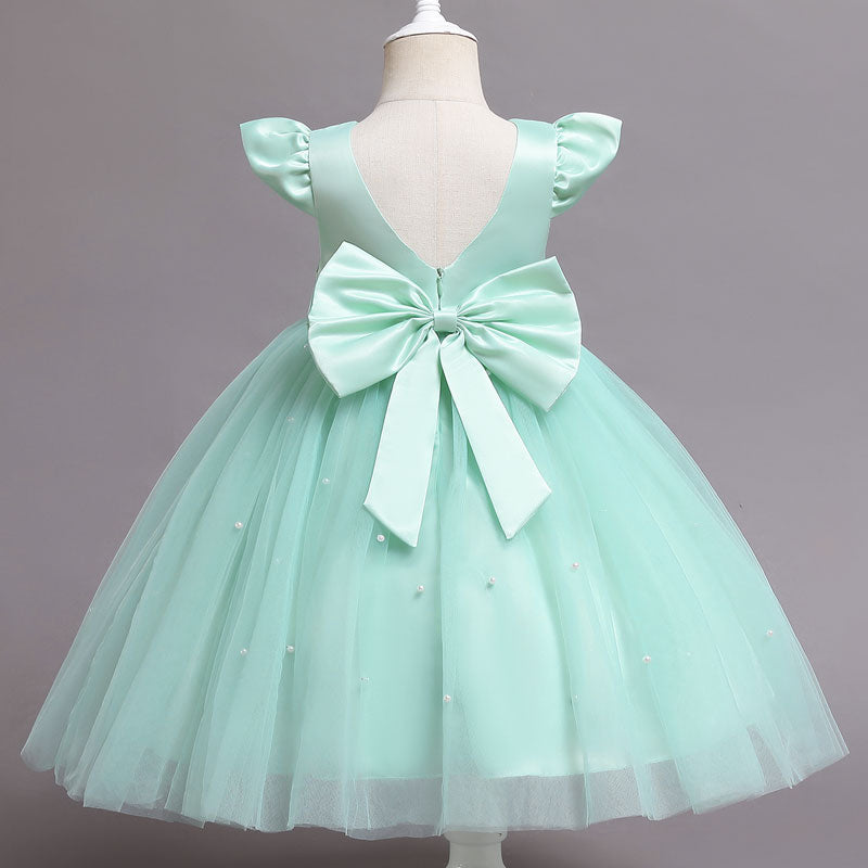 Robe cérémonie fille vert d'eau