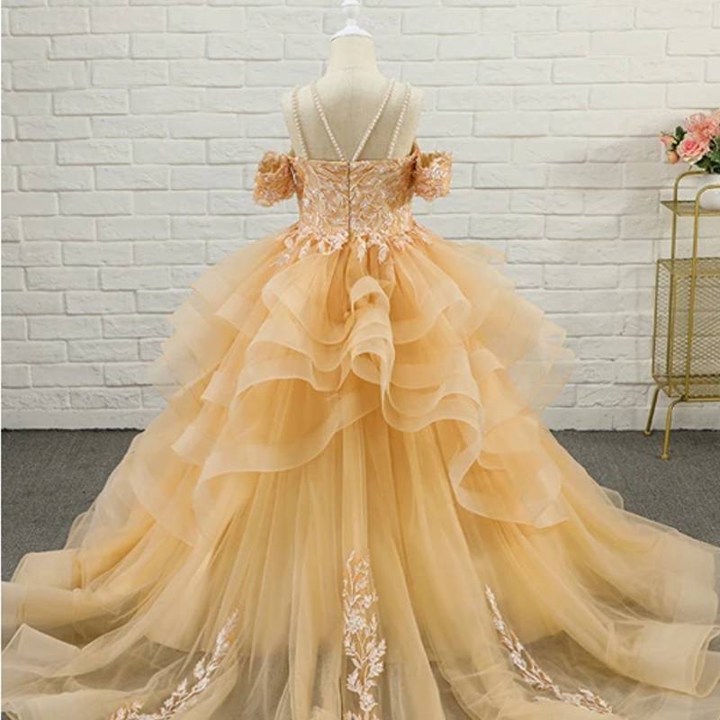 robe champagne fille princesse féerie