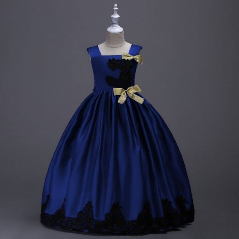 robe de bal fille bleu royal