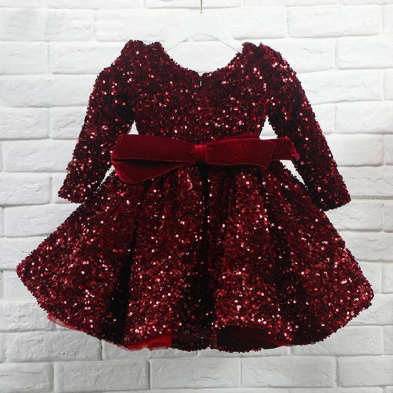 robe de cérémonie enfant bordeaux