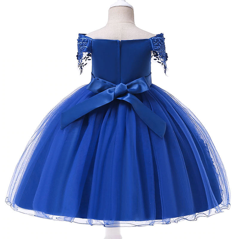 robe de cérémonie fille bleu marine