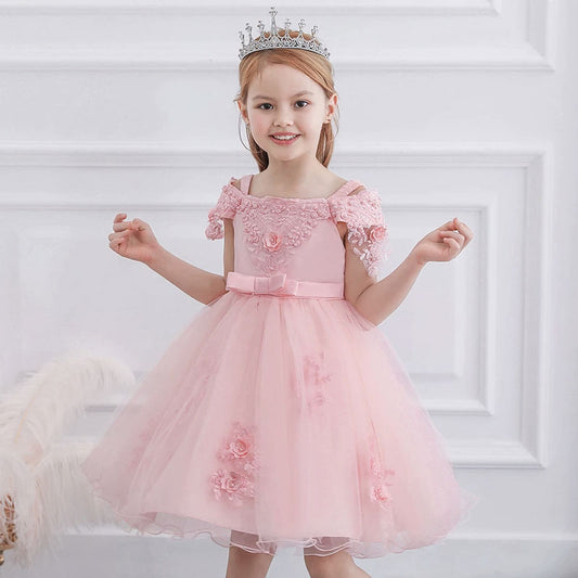 robe de cérémonie fille rose