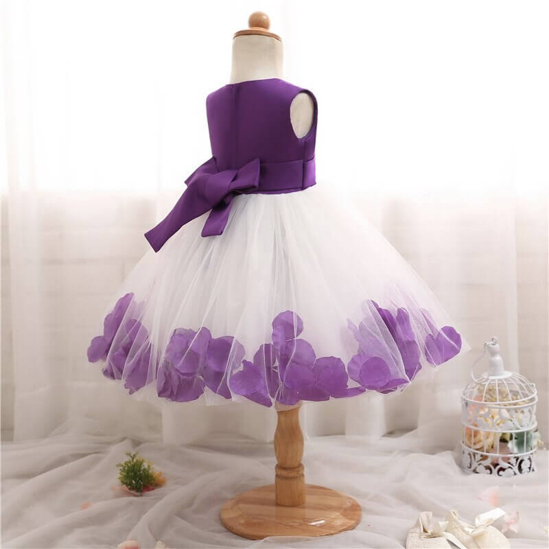 Robe de princesse bébé pétale de violet