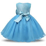 robe de princesse fille bleu ciel