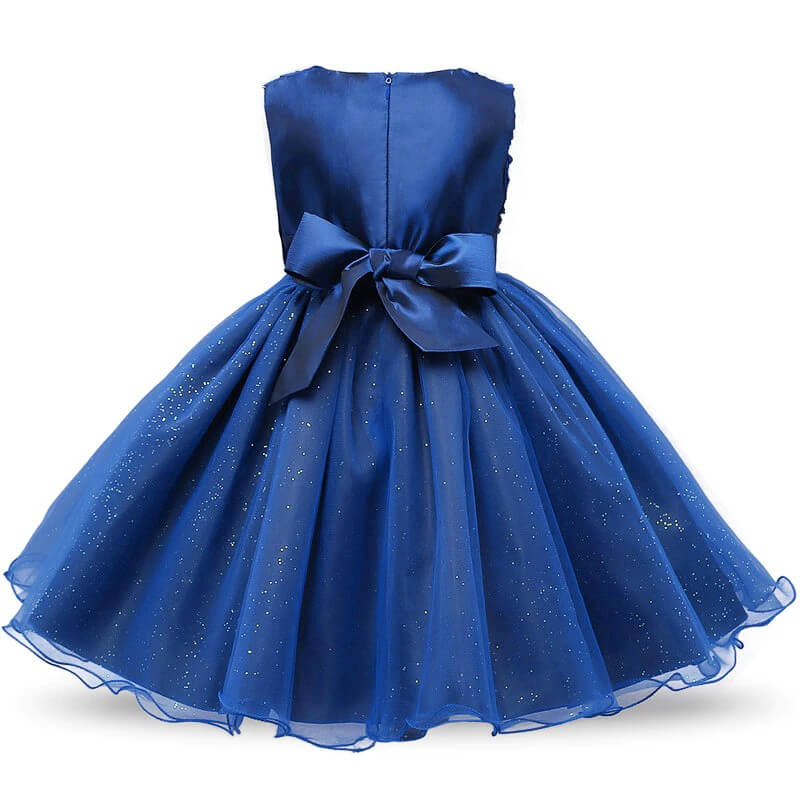 robe de princesse fille bleu nuit carline 