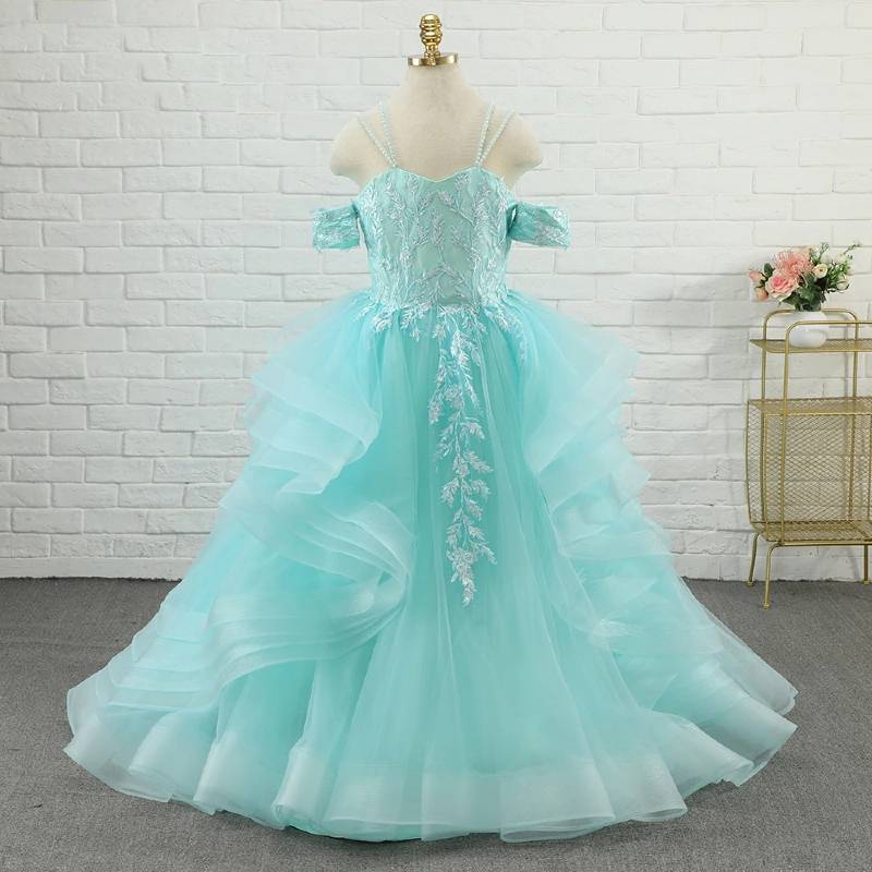 robe de princesse fille féerie bleue