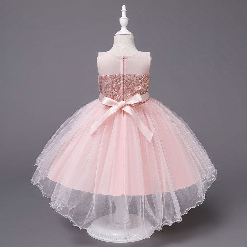 robe de princesse fille rose