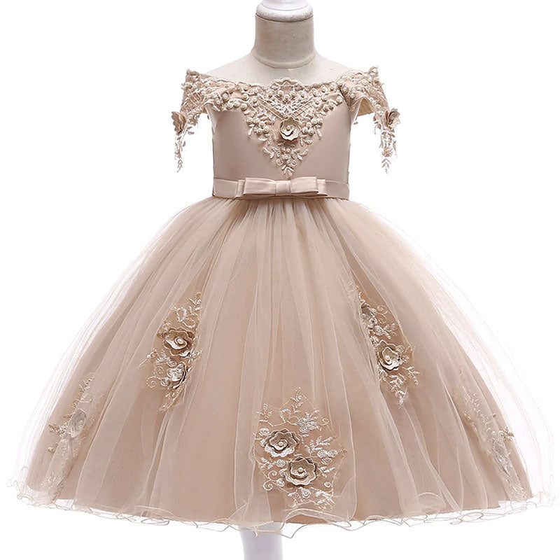 robe fille cérémonie couleur champagne