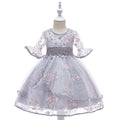 robe grise de cérémonie manches longues