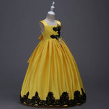 robe jaune fille de bal