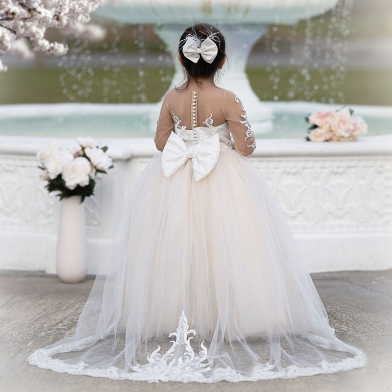 robe mariage princesse fille avec traîne