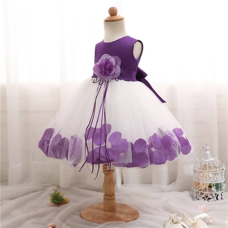 Robe princesse pétale de violet