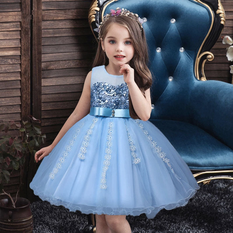 robe princesse bleu fille
